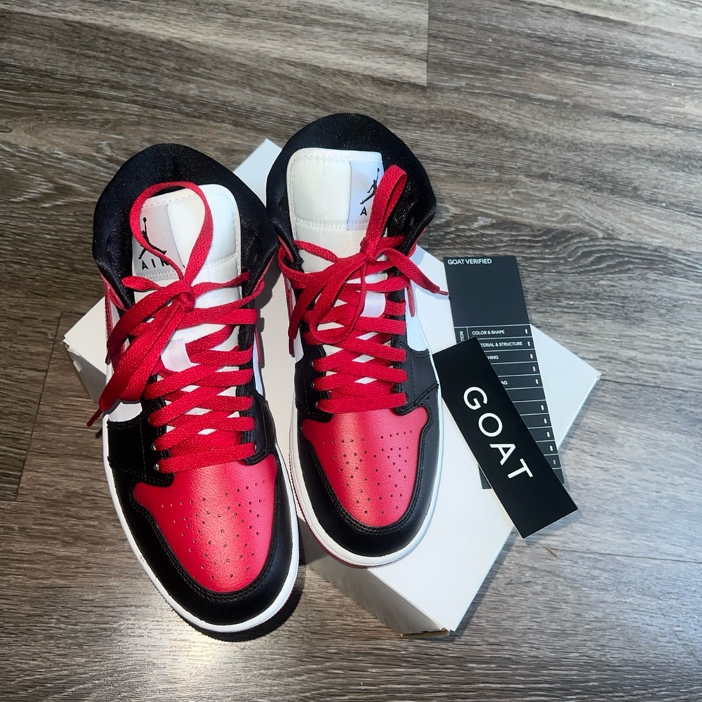 Jordan Red and Black High-Top Sneakers